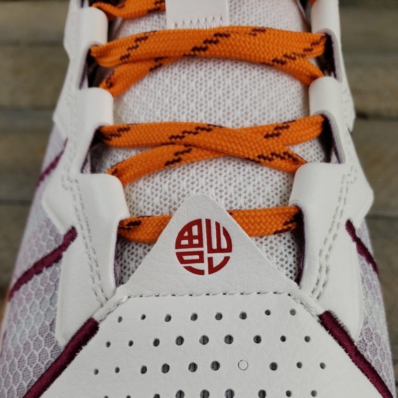 adidas Son of Chi Men's Bounce Basketball Athletic Shoes White Orange Maroon - Picture 11 of 12